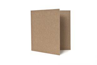 Klappkarten 150/300x150 mm Recycling Braun 350 g/qm